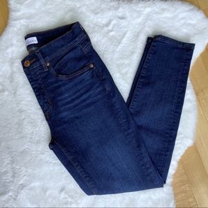 Loft Slim Pockets Skinny Crop Dark Wash Jeans
